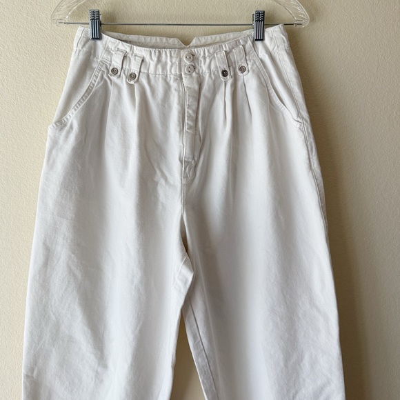 Vintage Esprit Sport l High Waisted Tapered Cotton Pants Size 9/10 - Picture 2 of 11
